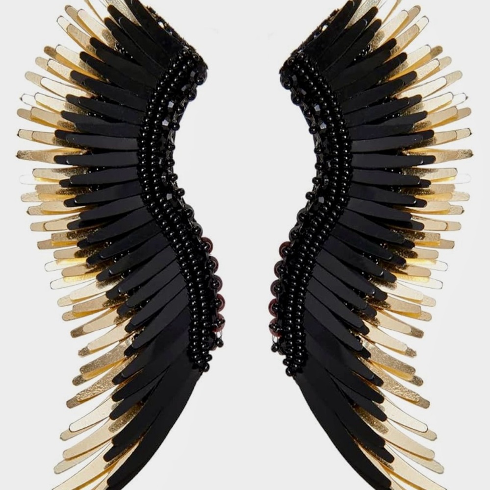 Mignonne Gavigan Black and Gold Madeline Earrings